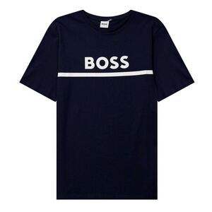Boss Childrens/Kids Large Logo T-Shirt / Navy